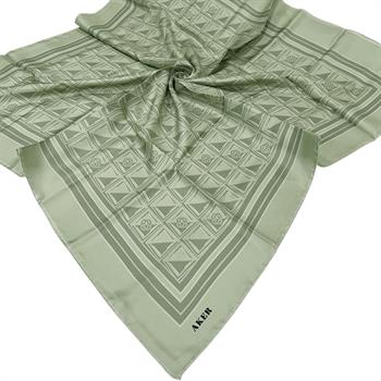 Aker İpek Eşarp - 8968713-952 Açık Çağla Twill