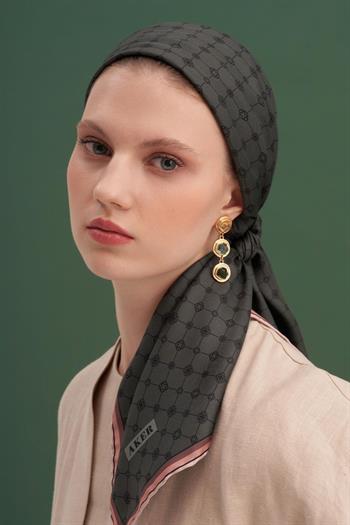 Aker İpek Eşarp - 8981713-991 Füme Twill