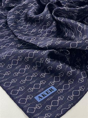 Aker İpek Eşarp - 8985713-921 Lacivert Twill