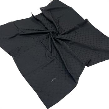Aker Jakarlı İpek Koton Eşarp - 7071798-911 Siyah