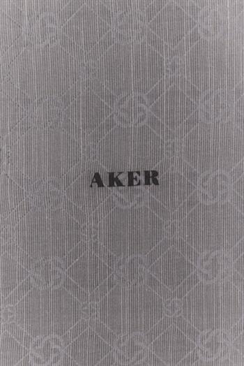 Aker Jakarlı İpek Koton Şal - 8935977-971 Gümüş Gri