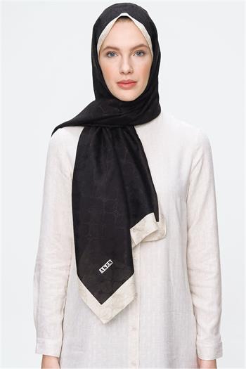 Aker Koza Şal - Siyah Krem 912