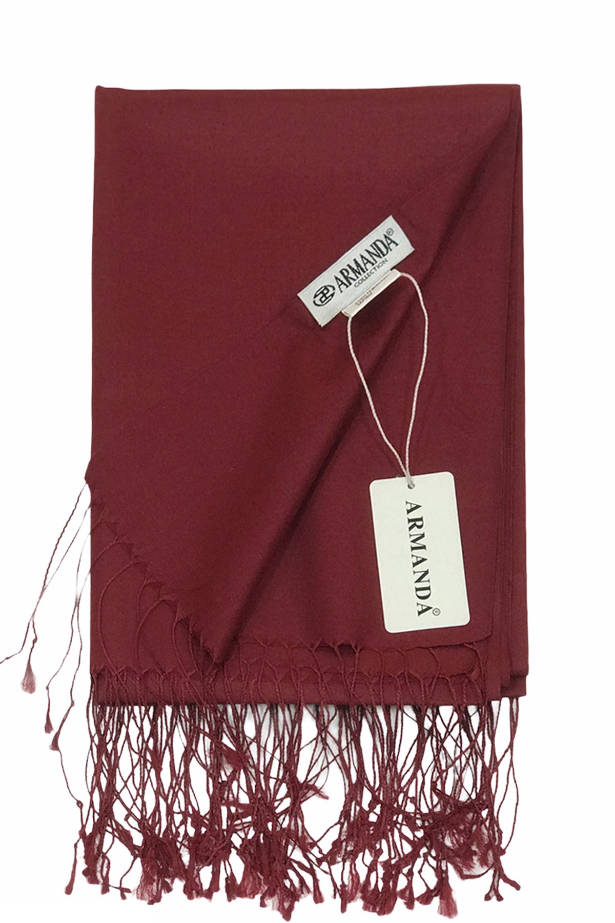 Armanda İpek Şal - Bordo