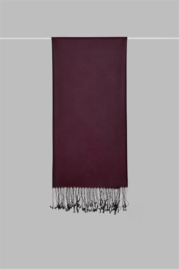 Armanda İpek Şal - Siyah Bordo
