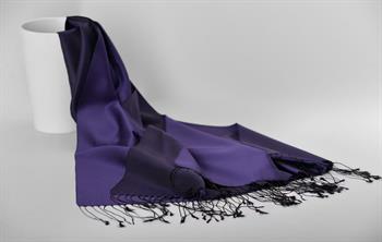 Armanda İpek Şal - Siyah Mor