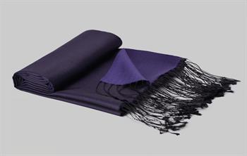 Armanda İpek Şal - Siyah Mor