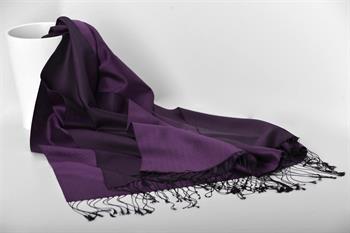 Armanda İpek Şal - Siyah Mürdüm