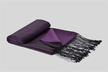 Armanda İpek Şal - Siyah Mürdüm