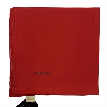 Armine Düz İpek Eşarp - 110 Kırmızı Twill
