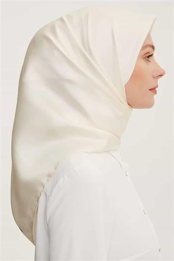 Armine Düz İpek Eşarp - 67 Ekru Twill