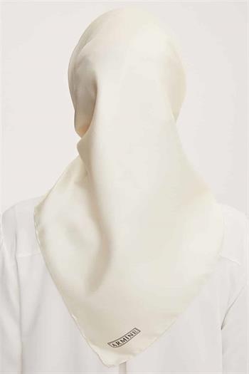 Armine Düz İpek Eşarp - 67 Ekru Twill