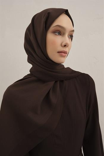 Armine Düz Lyocell Şal - Acı Kahve 10