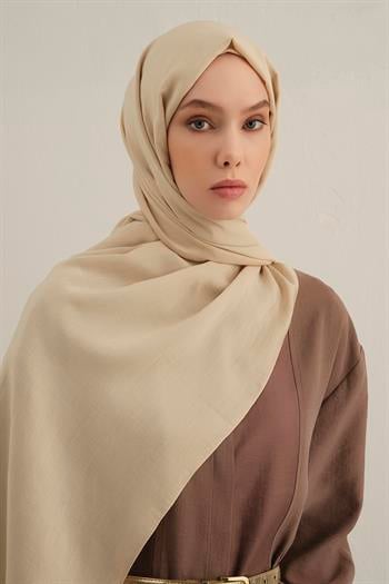 Armine Düz Lyocell Şal - Bej 64
