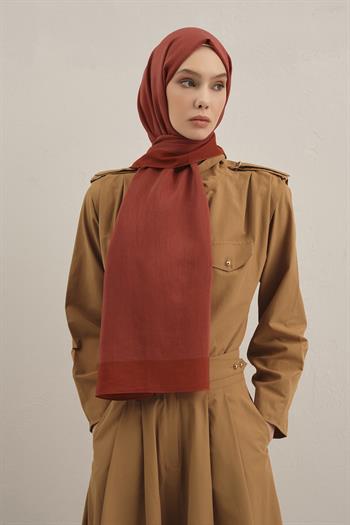 Armine Düz Lyocell Şal - Kiremit 35