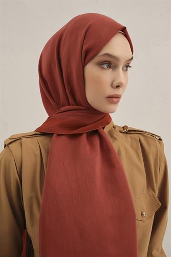 Armine Düz Lyocell Şal - Kiremit 35