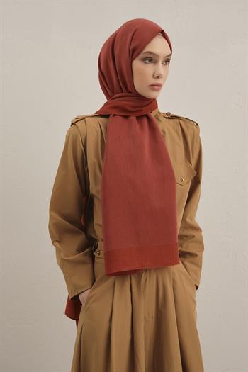 Armine Düz Lyocell Şal - Kiremit 35