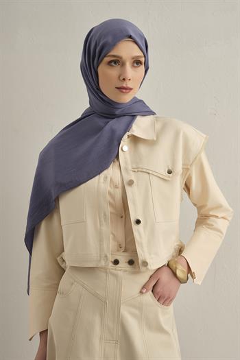 Armine Düz Lyocell Şal - Kot Mavi 42
