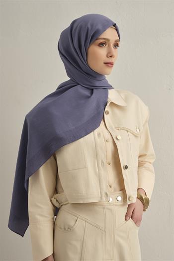 Armine Düz Lyocell Şal - Kot Mavi 42