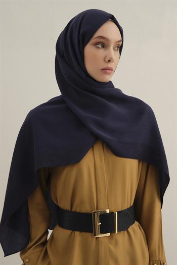 Armine Düz Lyocell Şal - Lacivert 02