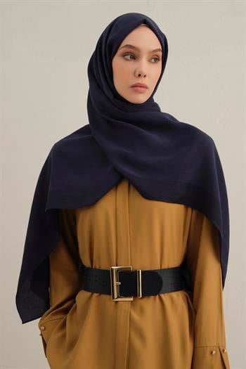 Armine Düz Lyocell Şal - Lacivert 02