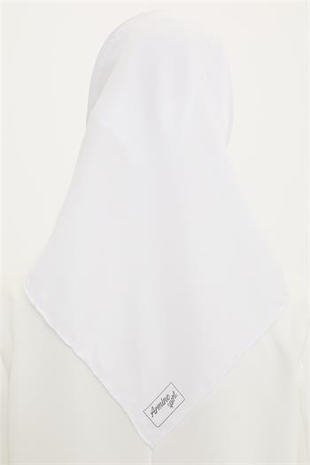 Armine Düz Twill Eşarp - Beyaz 147