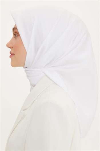 Armine Düz Twill Eşarp - Beyaz 147