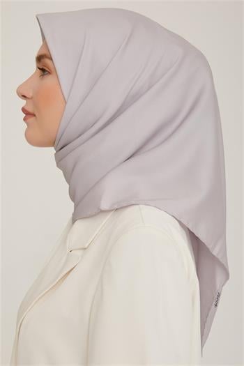 Armine Düz Twill Eşarp - Gümüş 766