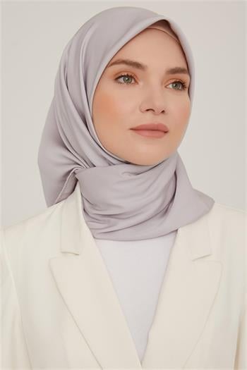 Armine Düz Twill Eşarp - Gümüş 766