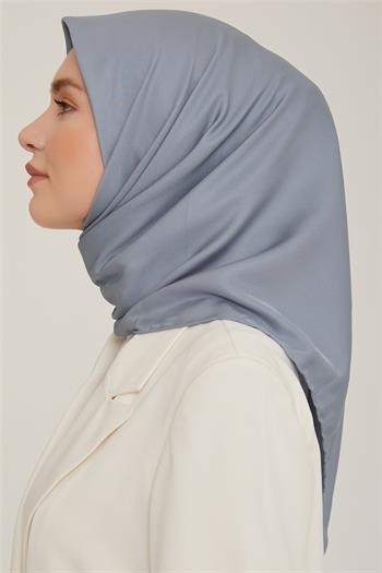 Armine Düz Twill Eşarp - Metalik Mavi 784