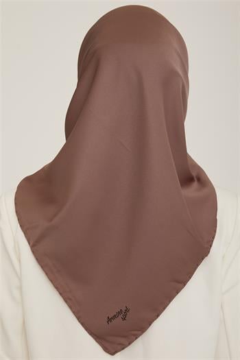 Armine Düz Twill Eşarp - Koyu Vizon 783