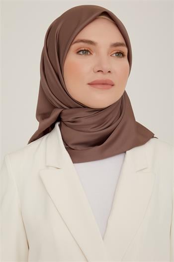 Armine Düz Twill Eşarp - Koyu Vizon 783