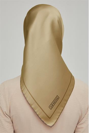 Armine İpek Eşarp 2022 Kış 8668-10 Gold Twill