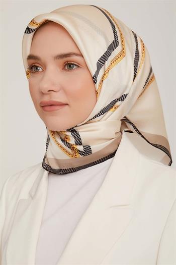 Armine İpek Eşarp 2023 Kış 8833-05 Krem Twill