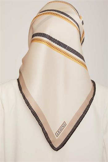 Armine İpek Eşarp 2023 Kış 8833-05 Krem Twill