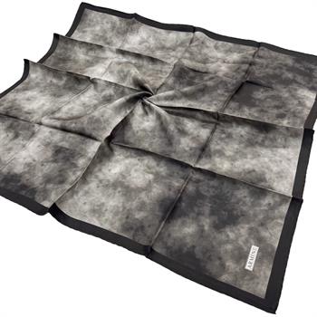 Armine İpek Eşarp 2023 Yaz 8933-54 Koyu Gri Siyah Twill
