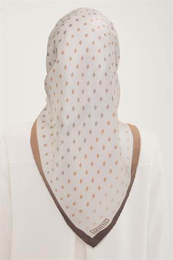 Armine İpek Eşarp 2023 Yaz 8936-19 Açık Taş Twill