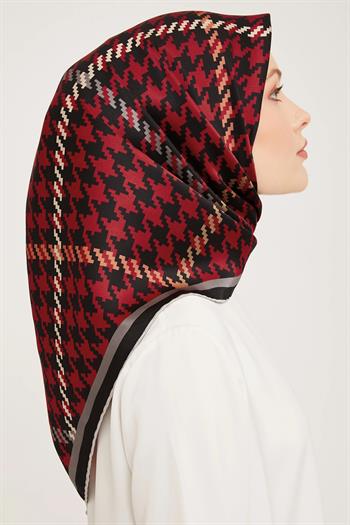 Armine İpek Eşarp 2024 Kış - 9000-35 Kırmızı Twill