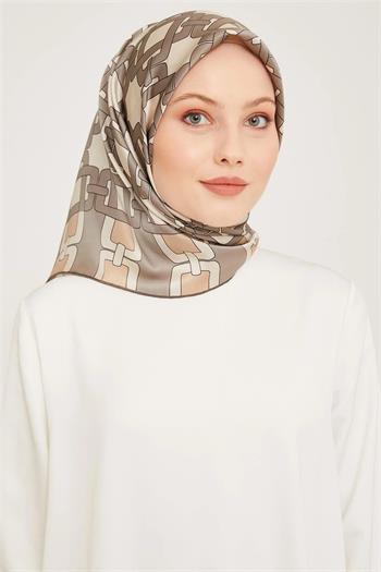 Armine İpek Eşarp 2024 Kış - 9007-40 Krem Bej Twill