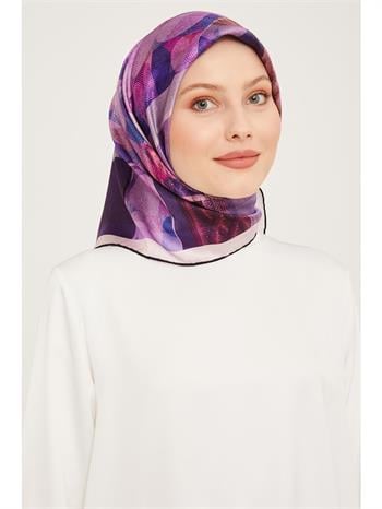 Armine İpek Eşarp 2024 Kış - 9009-35 Lila Twill