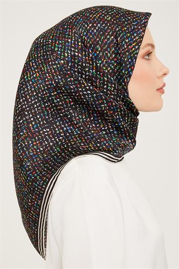 Armine İpek Eşarp Nostalji - 9013-09 Siyah Twill
