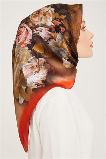Armine İpek Eşarp 2024 Kış - 9025-53 Vizon Twill
