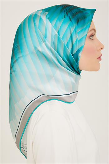Armine İpek Eşarp 2024 Yaz - 9100-34 Mint Twill