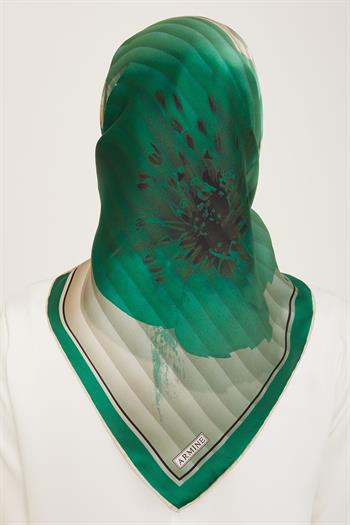 Armine İpek Eşarp Nostalji - 9100-85 Zümrüt Twill