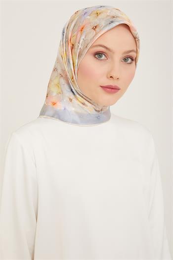 Armine İpek Eşarp 2024 Yaz - 9108-36 Bebe Mavi Twill