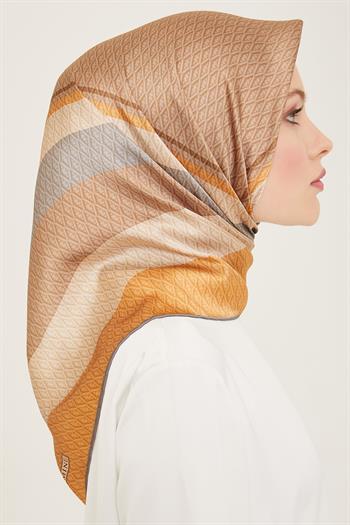 Armine İpek Eşarp 2024 Yaz - 9111-07 Camel Twill