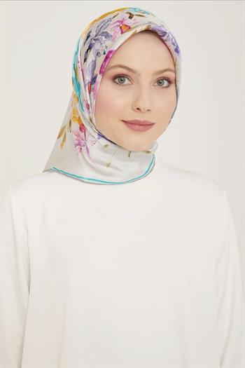 Armine İpek Eşarp 2024 Yaz - 9127-31 Gri Twill