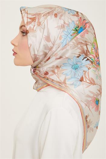 Armine İpek Eşarp 2024 Yaz - 9129-86 Soft Taş Twill