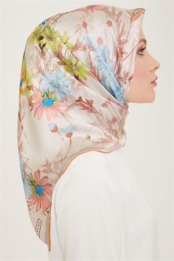 Armine İpek Eşarp 2024 Yaz - 9129-86 Soft Taş Twill