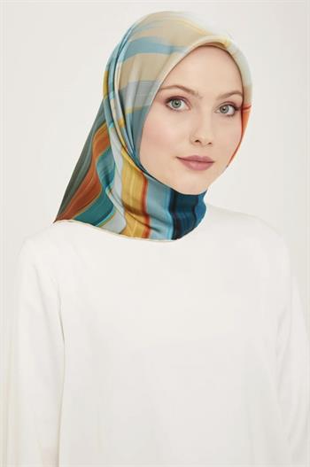 Armine İpek Eşarp 2024 Yaz - 9131-33 Kiremit Sura