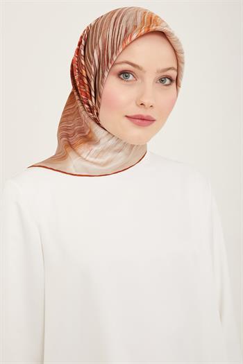 Armine İpek Eşarp 2024 Yaz - 9143-07 Bakır Twill